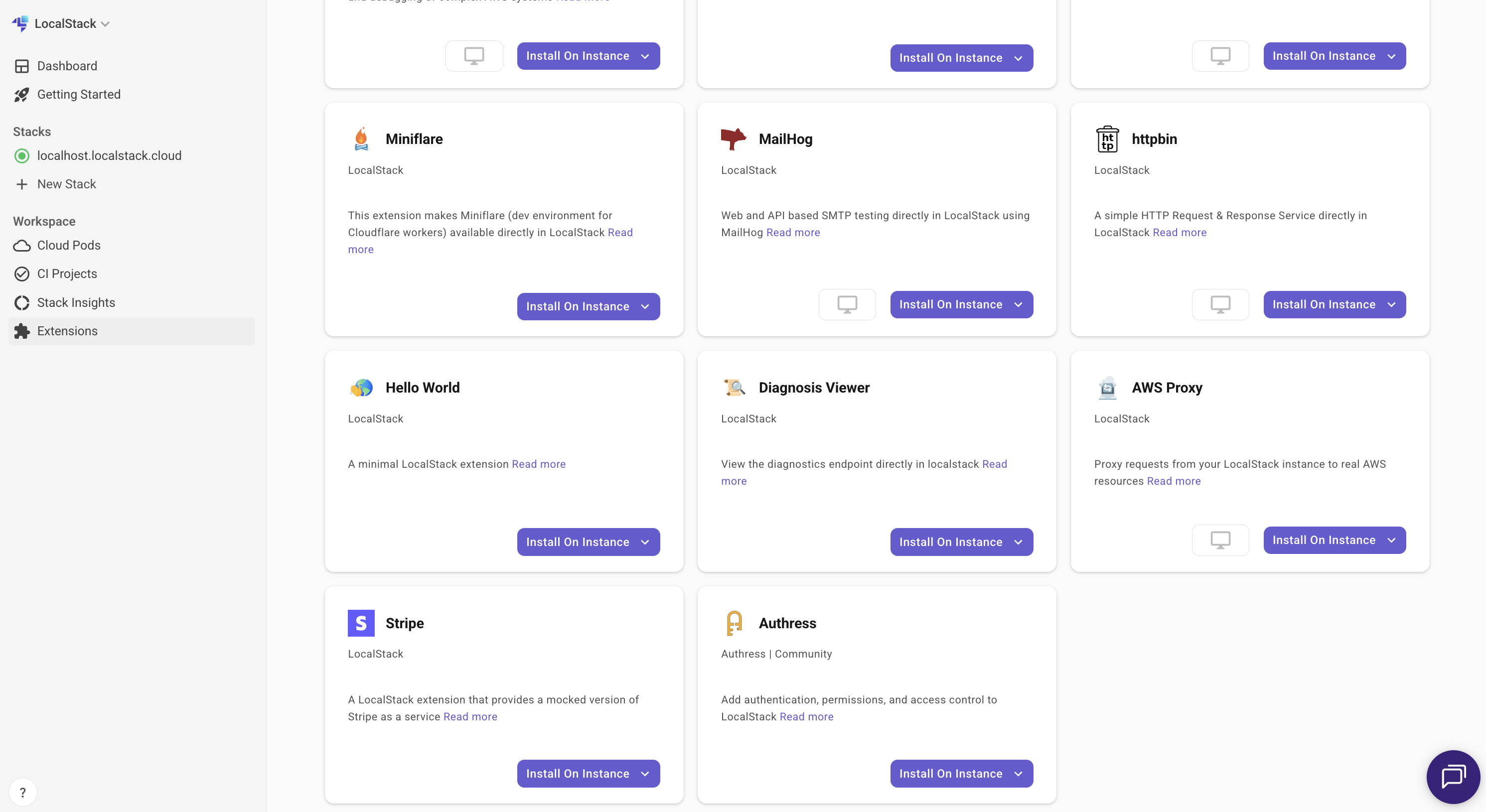 Installing AWS Cloud Proxy extension